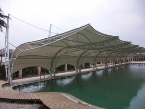 膜结构游泳池遮阳棚